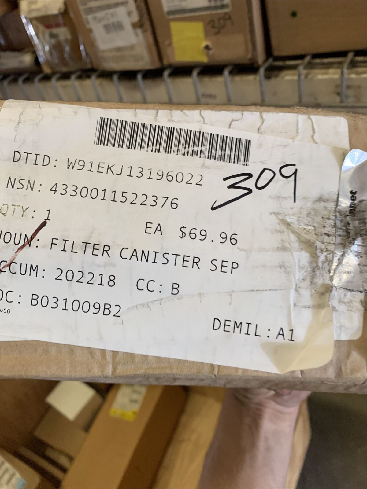 New OEM Velcon Filter Cannister 4330011522376