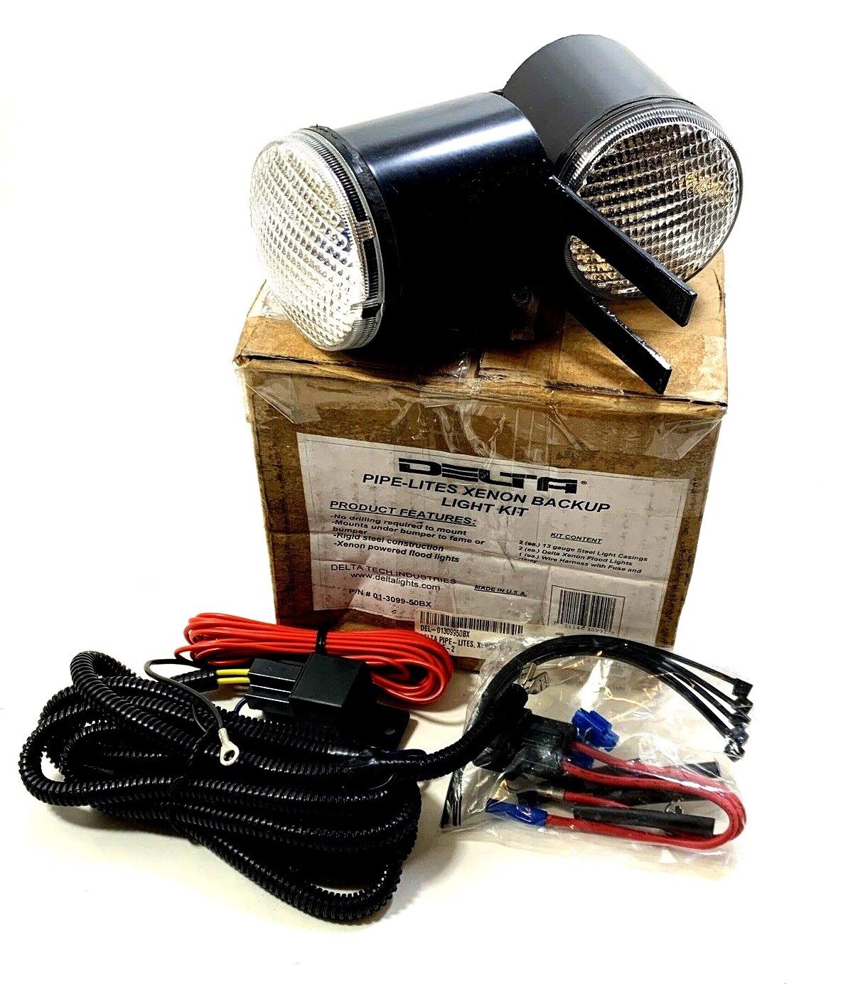 New Xenon Back-Up Light Kit with Wiring Delta for Jeep Wrangler 01-3099-50BX