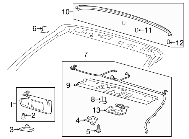 OEM Ford Mustang Interior Roof Molding Trim Convertible 2015-18  FR3Z7650046AA