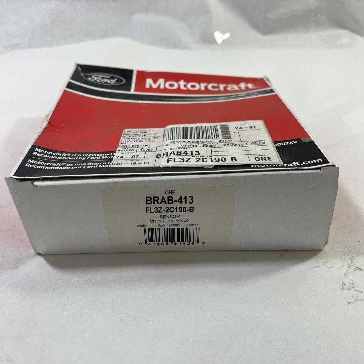 Genuine OEM Ford ABS Wheel Speed Sensor Motorcraft BRAB413