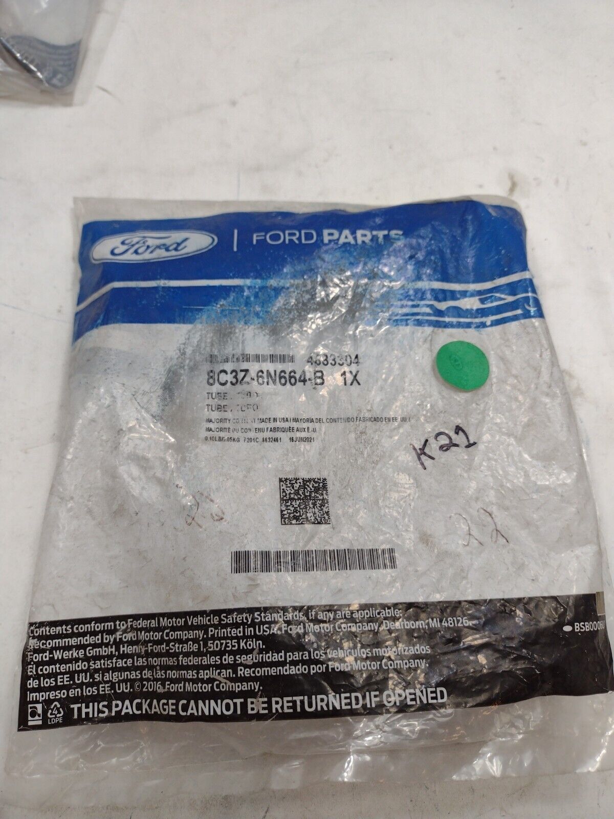 Genuine OEM Ford F250 Clamp Vent Tube 2008-2010 8C3Z-6N664-B