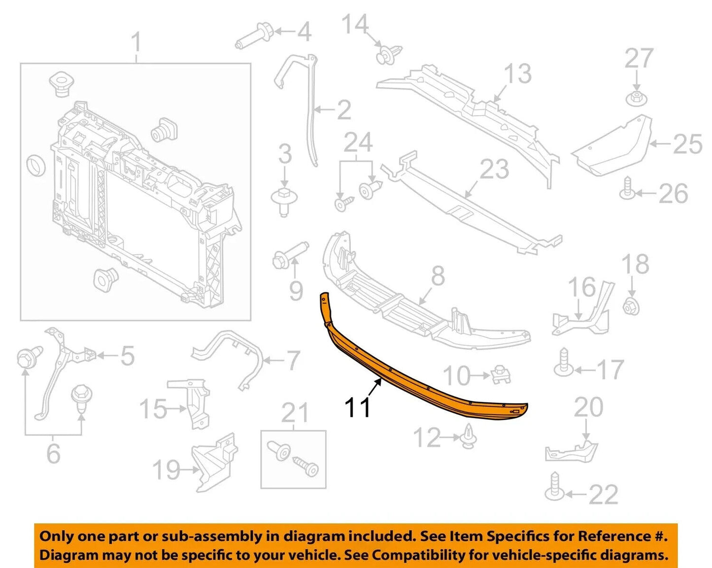 Genuine OEM Ford Fiesta Lower Shield 2011-2019 AE8Z17808B