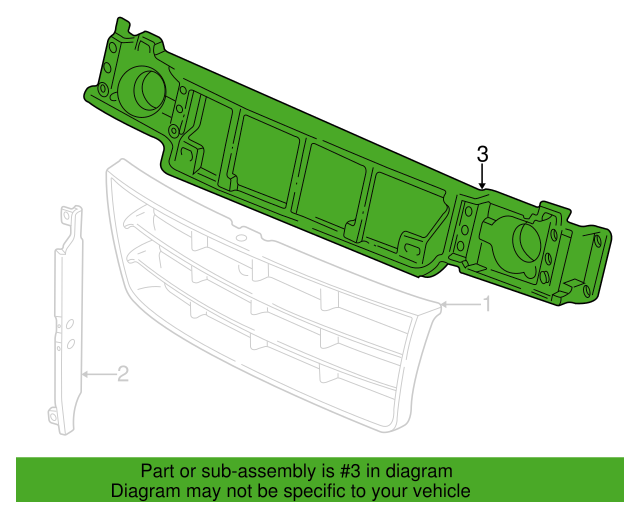 Genuine OEM Ford E-150 Front Reinforcement 1997-07 F7UZ-8A284-AA