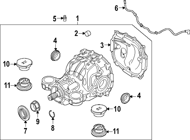 Genuine OEM Ford Aviator Rear Drive Components-Rear Cover 2020-2024 L1MZ4033C