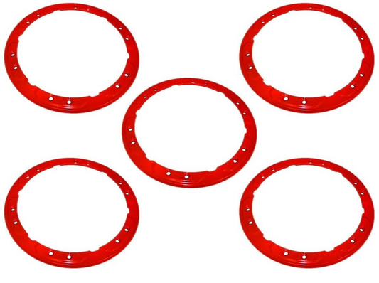 Genuine OEM Ford Bronco M1021KBLR 5pc Red Bead Lock Wheel Trim Set 2021-2024