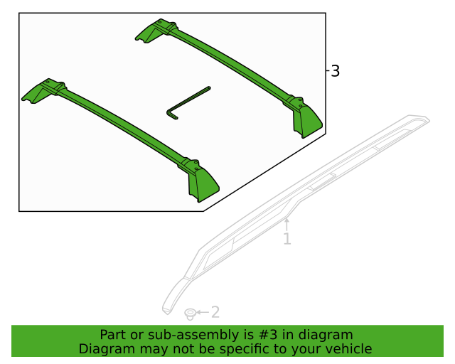 Genuine OEM Ford Bronco Sport Roof Rack Cross Bars Set 2021-2022 M1PZ7855100BA