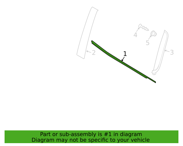 Genuine OEM Ford Ranger Belt Molding 2019-2023 AB3Z2625555E