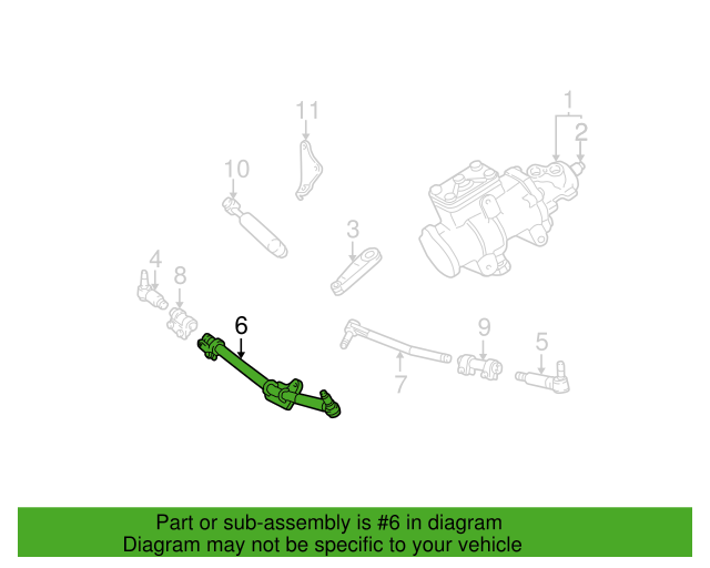 Genuine OEM Ford F-250 F-350 Super Duty Steering Drag Link Motorcraft MDOE40