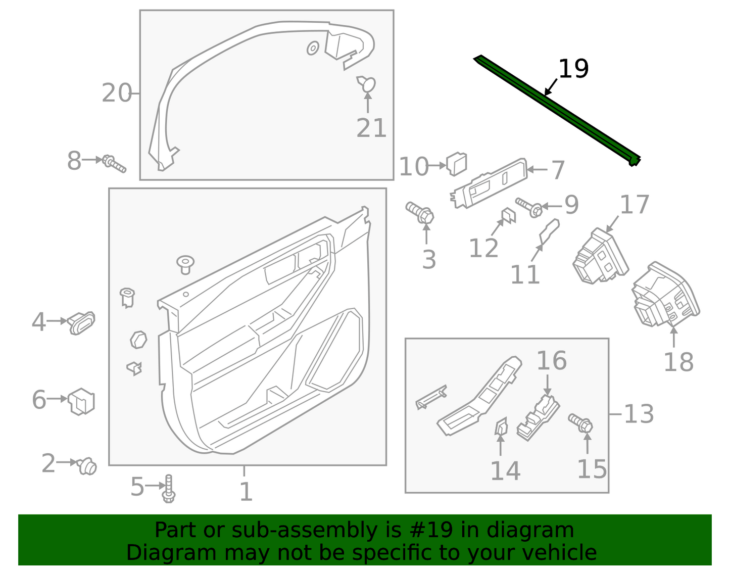 Genuine OEM Ford Explorer Belt Weather Strip 2020-2023 LB5Z7821456A