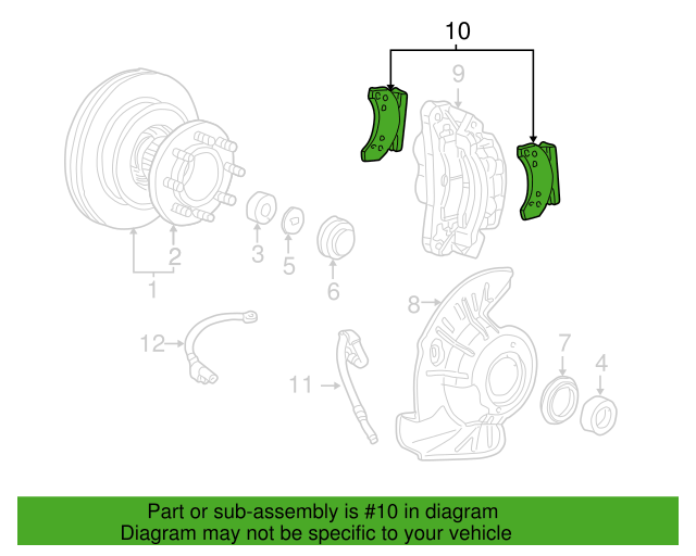 Genuine OEM Ford E-250 Front Disc Brake Pads Brake 05-13 Motorcraft AU2Z2V001D