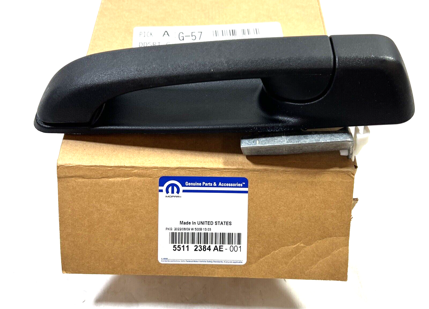 NEW OEM Mopar Exterior Door Handle Right Black 55112384AE Dodge Ram 2010-2018