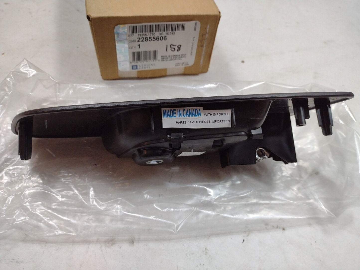 Genuine GM Ebony Front Driver Side Door Inside Handle 22855606