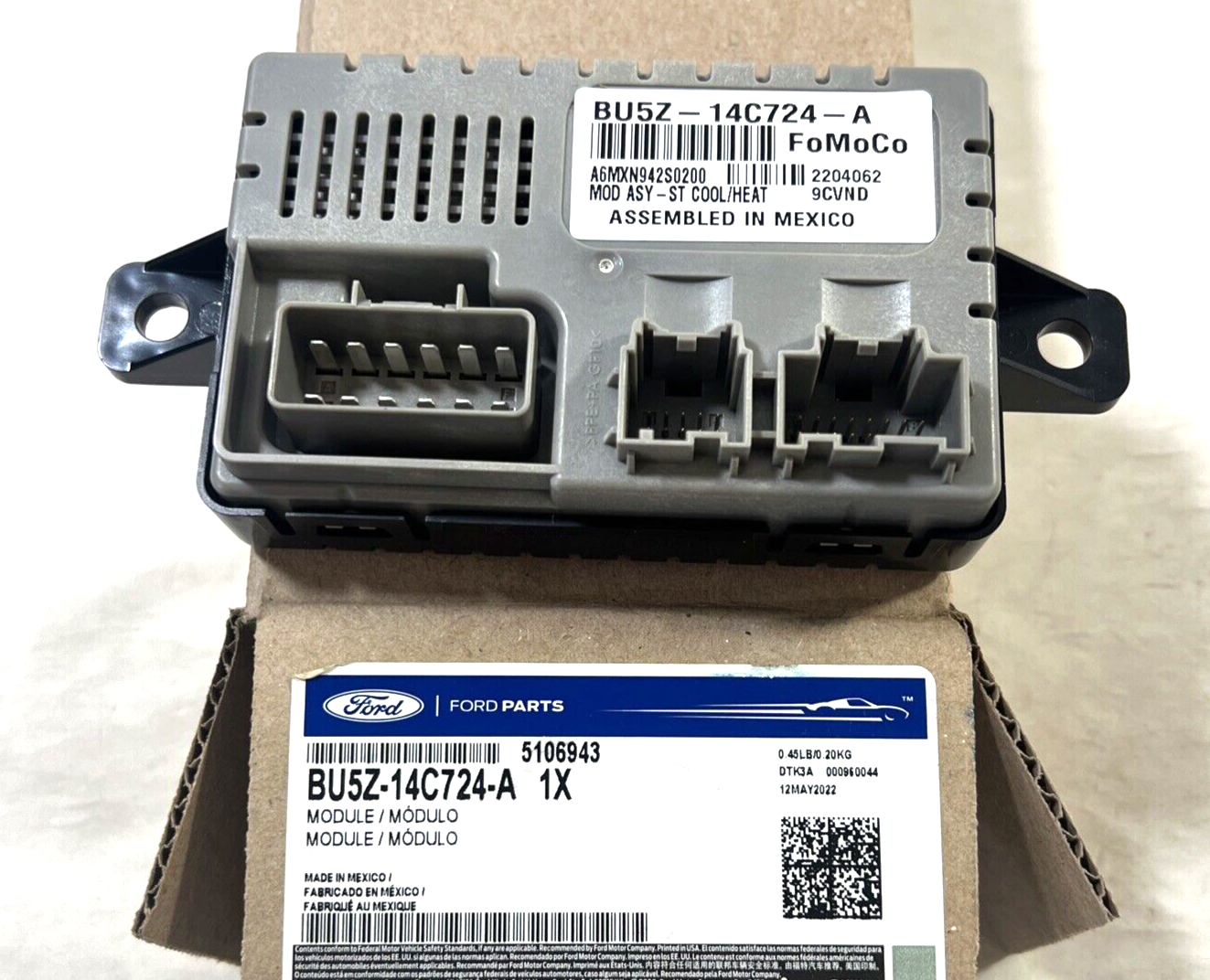 Genuine OEM Ford F-150 F-250 Seat Heat Cooling Control Module 07-24 BU5Z14C724A