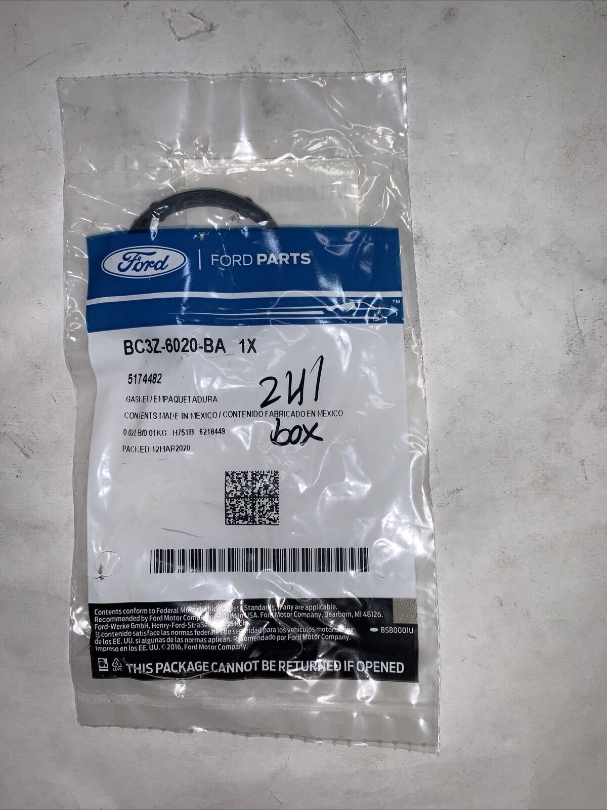 New OEM Genuine Ford Front Center Gasket 6.7L BC3Z-6020-BA