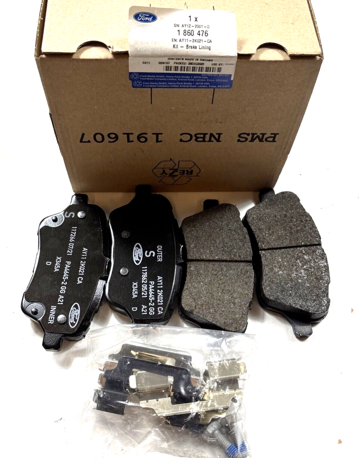 Genuine OEM Ford Fiesta Front Brake Pads 2014-2019 Brake Kit AY1Z2001D