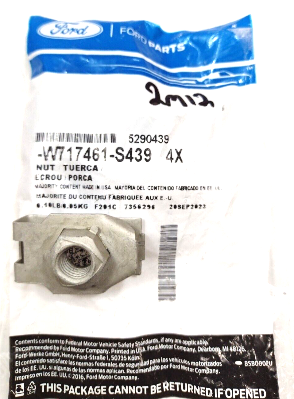 Genuine OEM Ford 2017-2024 Expedition  Nut W717461-S439