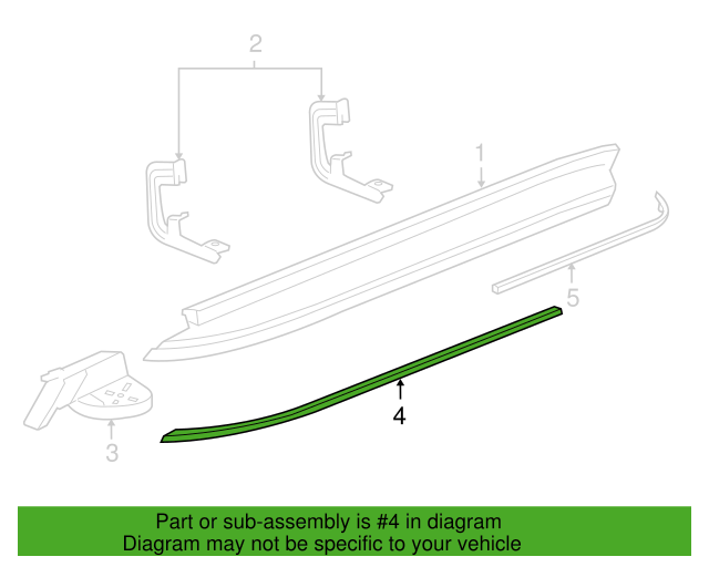 Genuine OEM GM Escalade Front Right Side Assist Step Insert 2007 - 2014 15914683