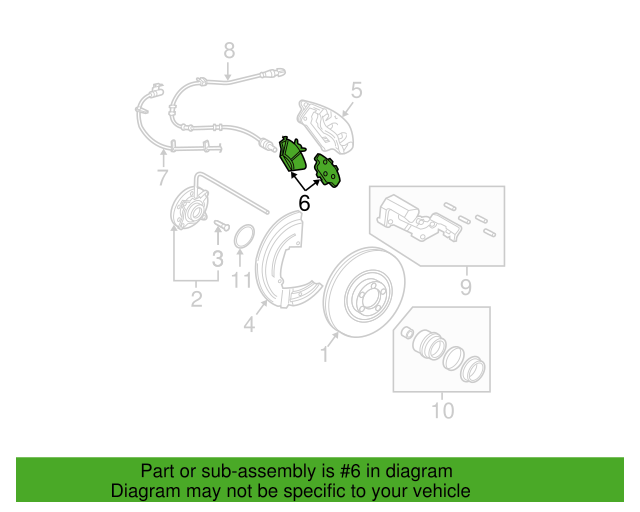 Genuine OEM Ford Expedition Disc Brake Pad Set 2003-2006 Motorcraft BR934C