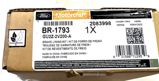 Genuine OEM Ford Rear Disc Brake Pad Set Motorcraft BR1793