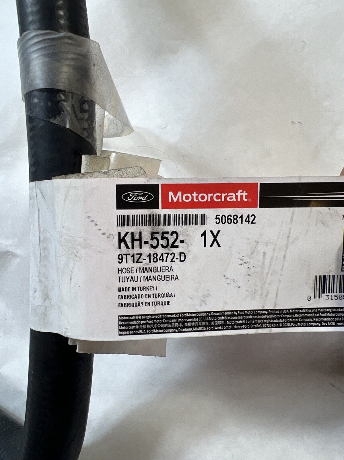 Genuine OEM Ford HVAC Heater Hose Assembly 2010-2013 Motorcraft KH552 9T1Z18472D