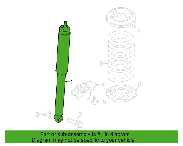 Genuine OEM Ford Focus Rr Shock Absorber 2013-2018 Motorcraft ADH24559