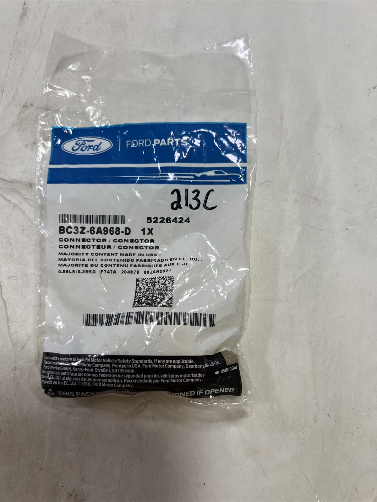 Genuine OEM Ford F-250 Super Duty Turbocharger Oil Line Gasket 11-14  BC3Z6A968D