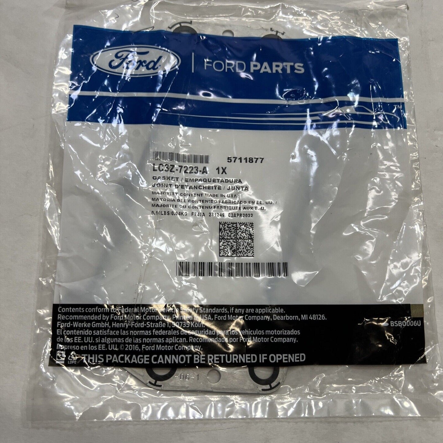 Genuine OEM Ford Gasket LC3Z7223A