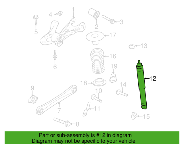 Genuine OEM Ford Mustang Suspension Shock Absorber-Shock ABSorber 11-14 ASH12228