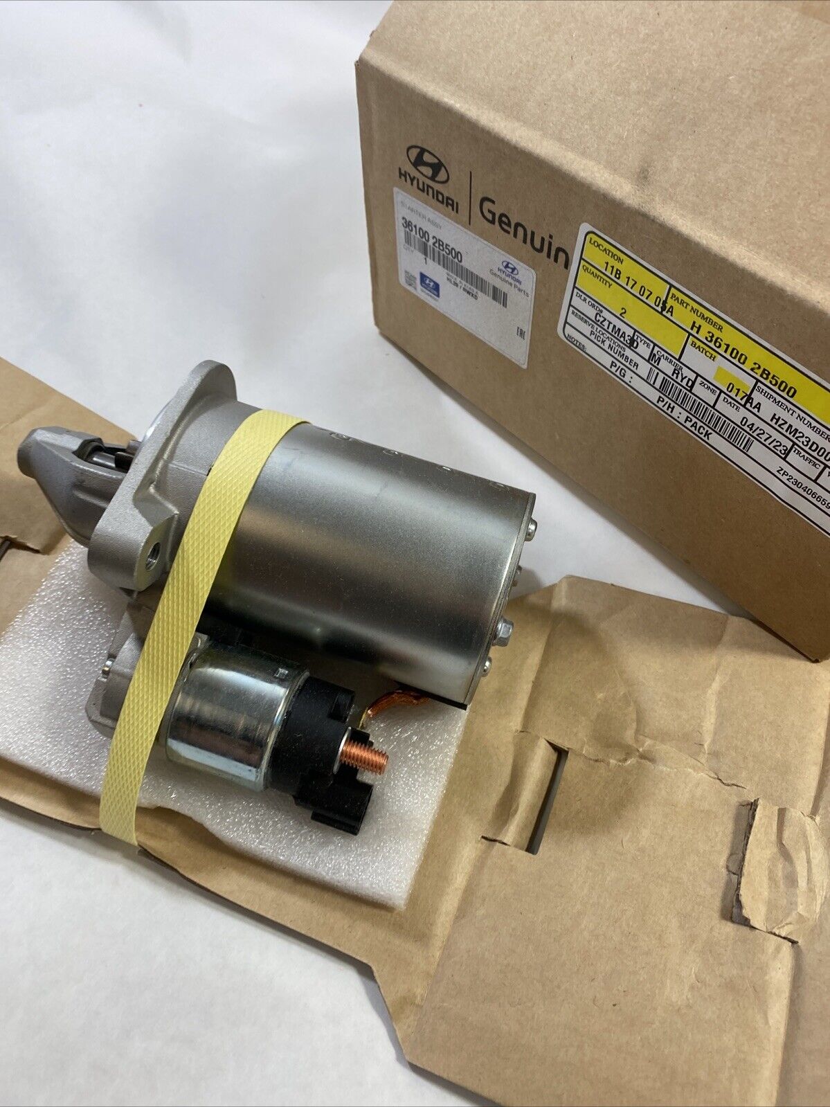 Genuine OEM Hyundai Veloster Starter Motor Assembly 2012-13 361002B500