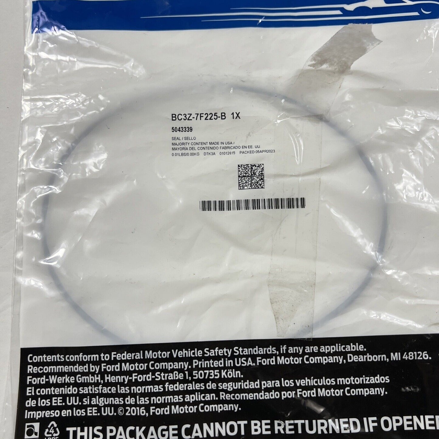 OEM NEW Ford Seal BC3Z-7F225-B