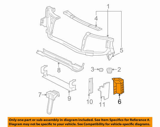 Genuine Chevy Trailblazer Frame Rail Extension Left Driver Side 2004-09 12478035