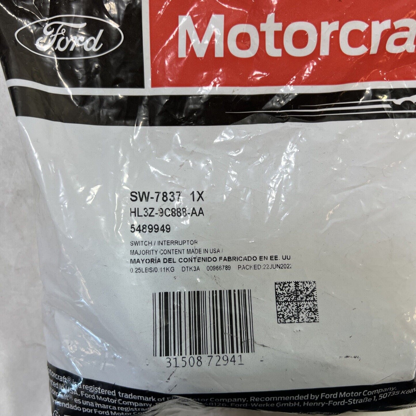 Genuine OEM Ford F-150 Right Side Steering Wheel Switch 17-20 Motorcraft SW7837