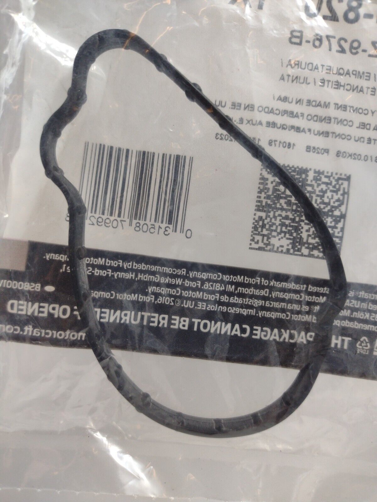 Genuine OEM Ford Gasket EJ7Z-9276-B  Motorcraft CG820