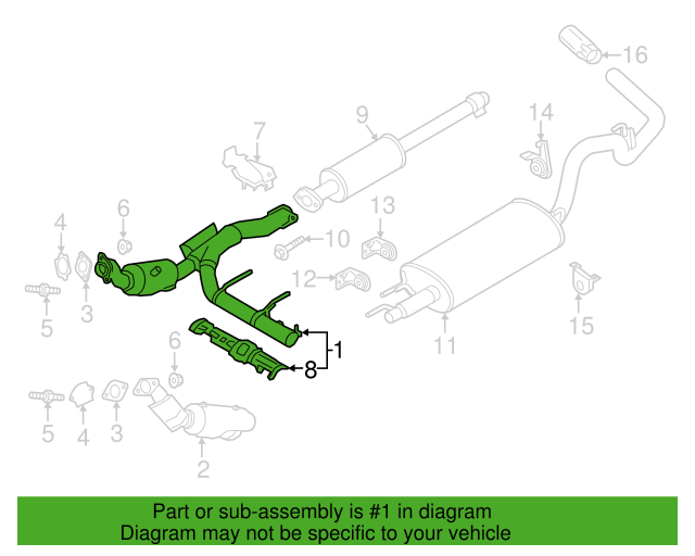 Genuine OEM Ford F150 Rear Section Catalytic Converter 2018-2020 JL3Z5E212H