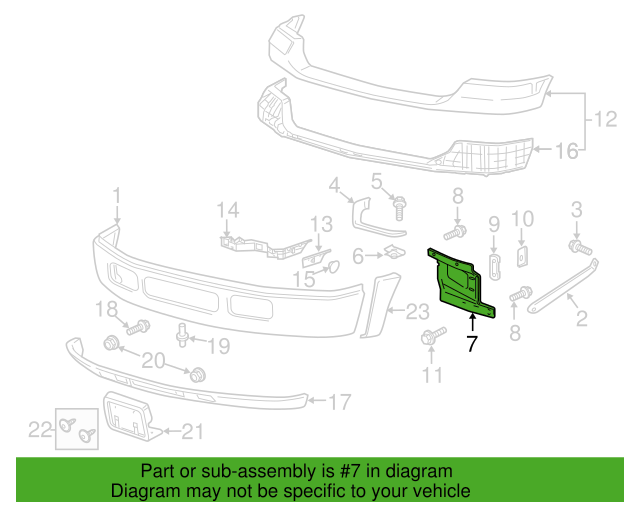 Genuine OEM Ford Super Duty Front Left Side Bumper Bracket 05-07 5C3Z17B985AA