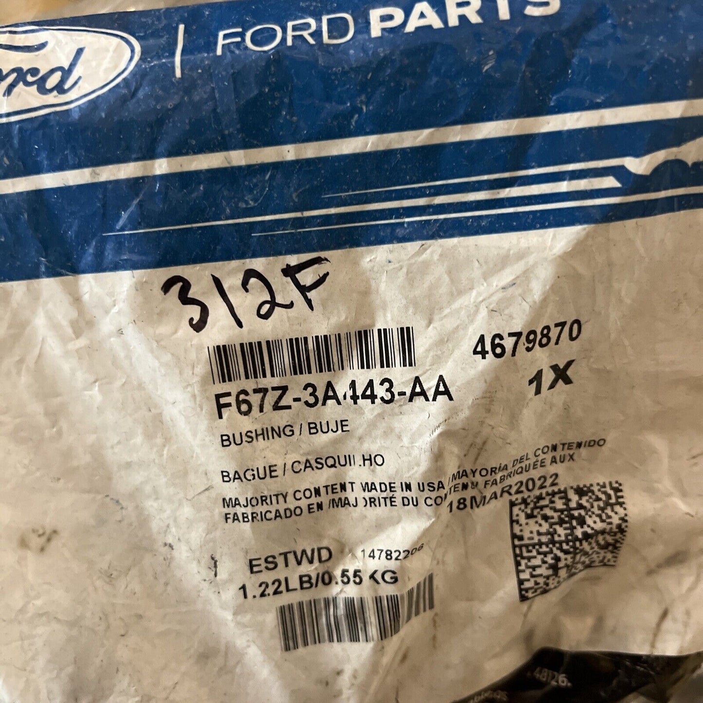 Genuine OEM Ford Explorer Mount Bushing 2001-2005 F67Z3A443AA