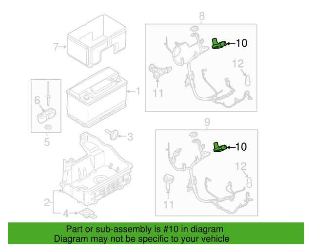 Genuine OEM Ford Mustang Standard Ignition Battery Current Sensor BT4Z14B357B