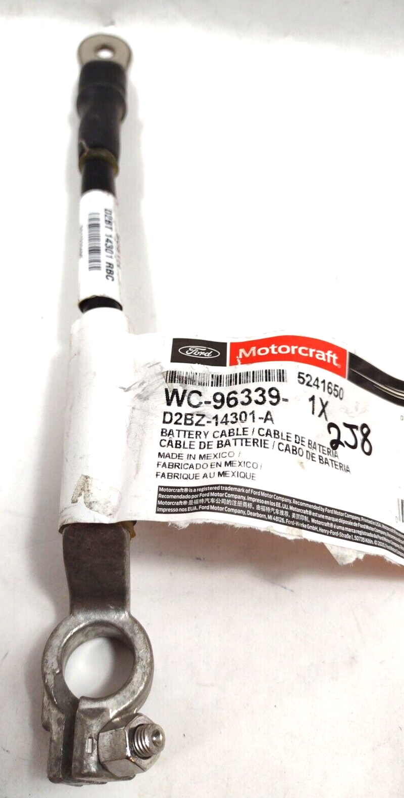 Genuine OEM Ford Fiesta Negative Cable 2014-2019 D2BZ14301A Motorcraft WC96339