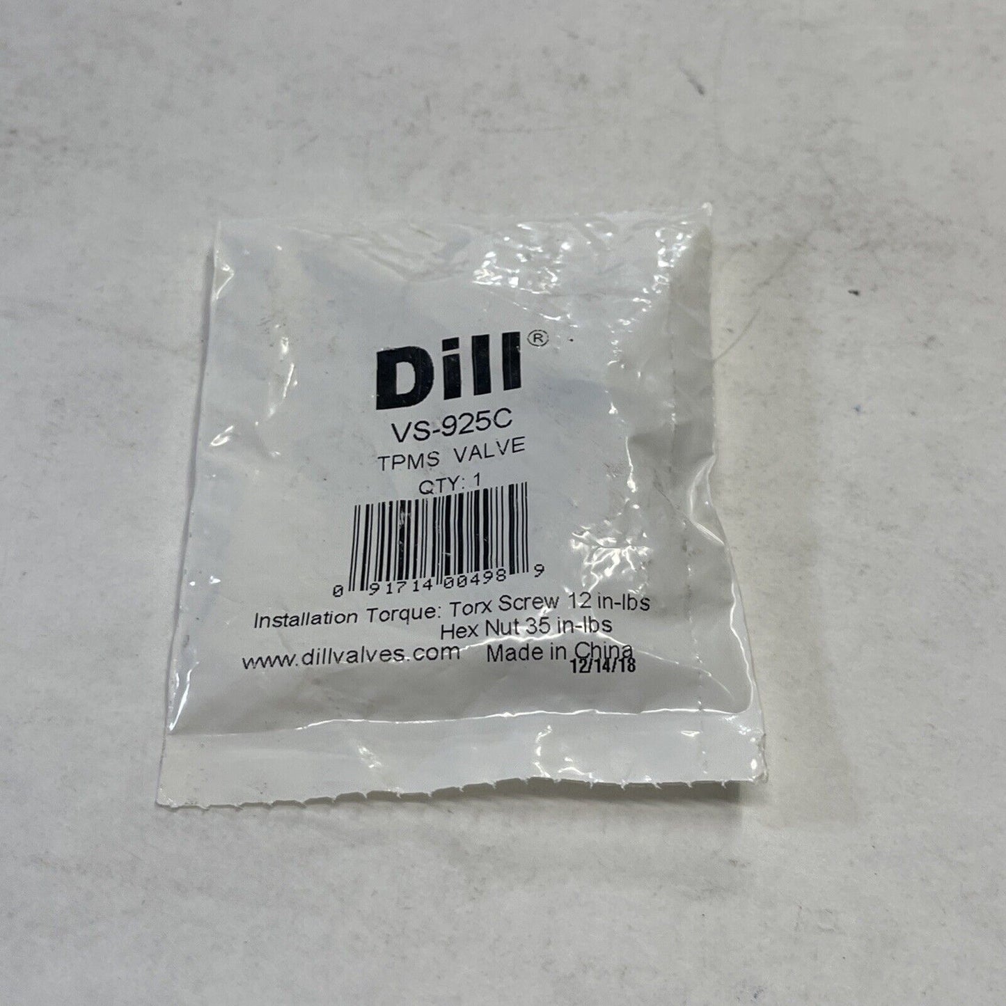 New Genuine Dill VS-925C TPMS Chrome Clamp In Valve Stem Parallel Key.