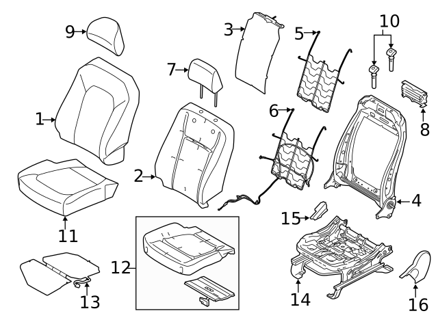 Genuine OEM Ford F-250 Super Duty Right Side Seat Frame 2017-2019 HC3Z9661704B