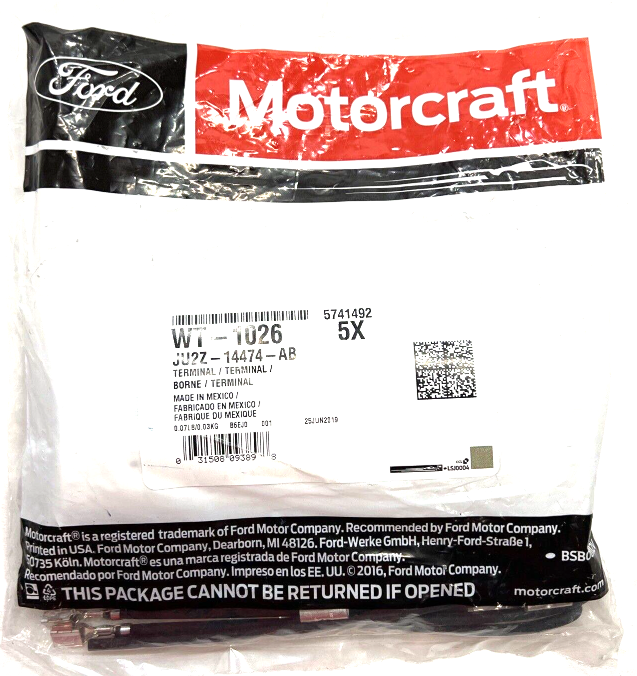 Genuine OEM Ford Terminal Kit Motorcraft WT1026