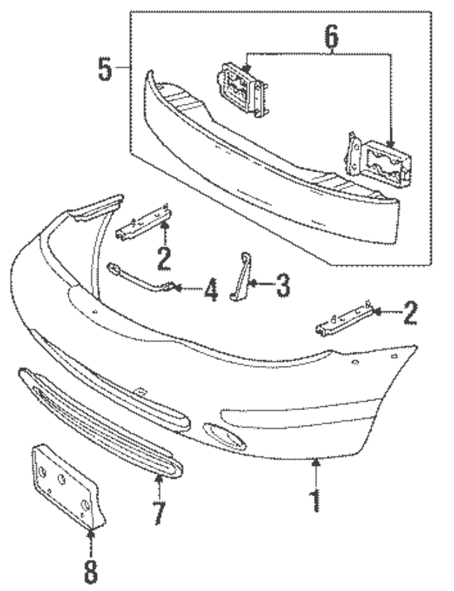 Genuine OEM Ford Contour Front Bumper Assembly 1998-2000 F8RZ17757CA