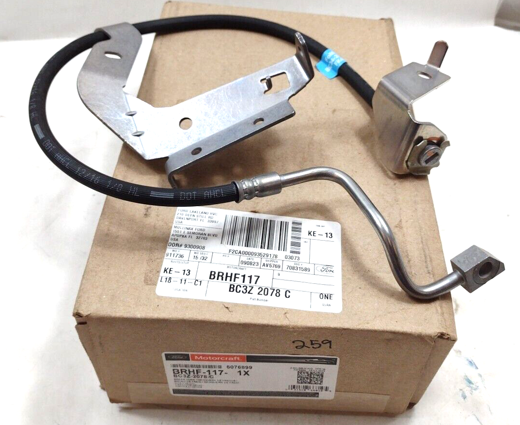 Genuine OEM Ford F250 Brake Hydraulic Hose 2011-2013 Motorcraft BRHF117