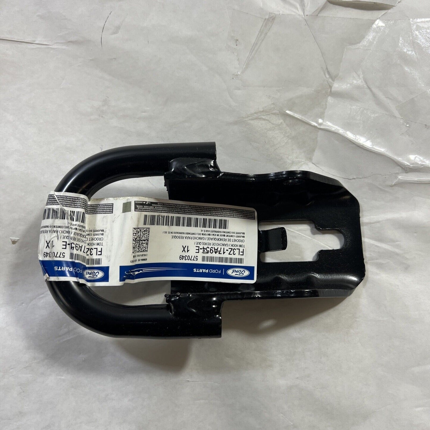 Genuine OEM Ford F-150 Front Left or Right Side Tow Hook Black 07-23 FL3Z17A954E