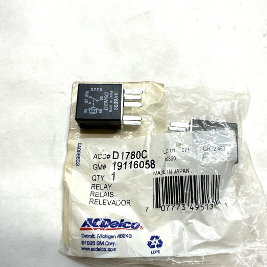 Genuine OEM ACDelco D1780C Black Multi-Purpose Relay