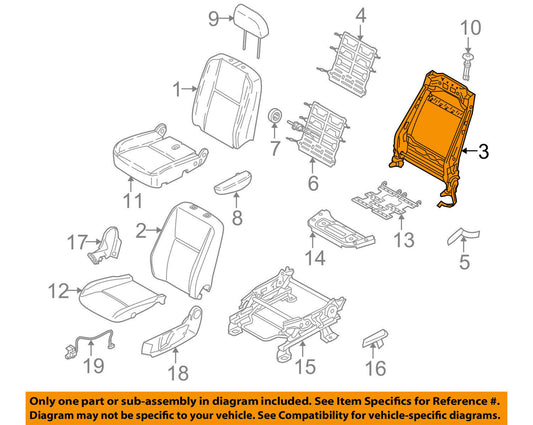 Ford Transit Connect Front Driver Seat Frame 2010-2013 New OEM 9T1Z5861019A