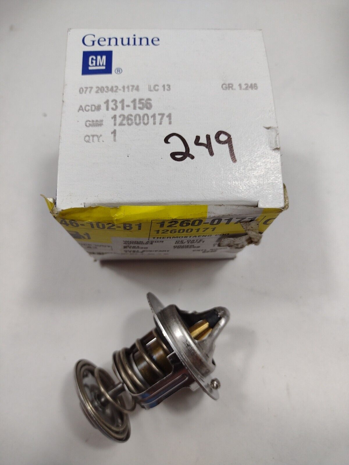 Genuine GM Engine Coolant Thermostat 12600171