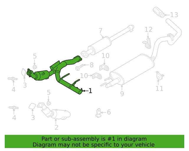 Genuine OEM Ford F150 Catalytic Converter 3.5L w/Powerboost 2021-2023 ML3Z5E212P