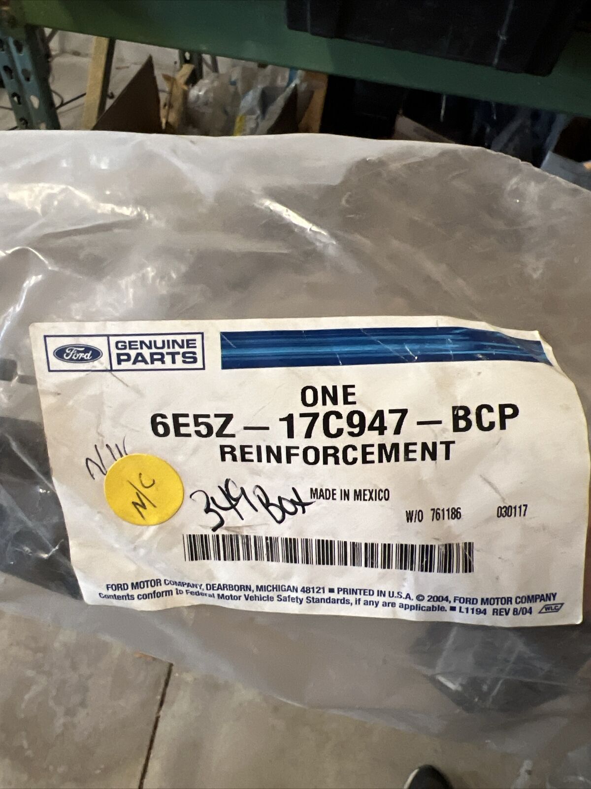 Genuine OEM Ford Reinforcement 6E5Z17C947BCP