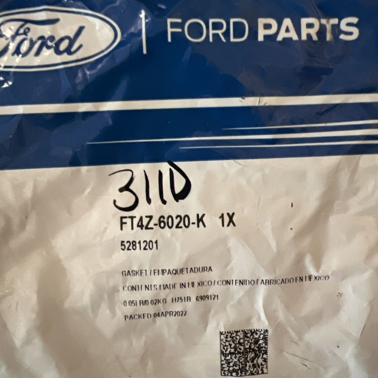 Genuine OEM Ford Edge Right Inner Engine Timing Cover Gasket 2015-2023 FT4Z6020K